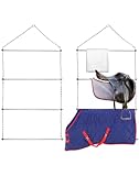 QWORK Horse Blanket Rack - 23.6 x 45.3 in, 2 Pack Heavy Duty Stainless Steel 4-Rail Hanging Storage for Blankets/Towels/Pads/Saddle, Rust-Resistant Organizer for Equestrian Gear