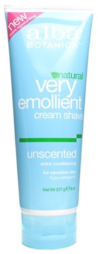 Alba Botanica Moisturizing Cream Shave Unscented 8 OZ (Pack of 4)