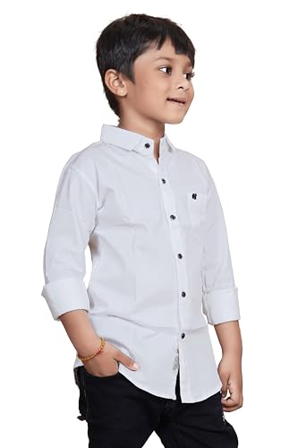 Image of Sky Pearl Boys Spread Collar Casual Full Sleeve Shirt
