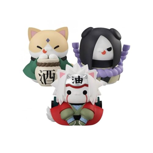 Naruto Shippuden Mega Cat Project Trading Figures Nyanto! The Big Nyaruto Series The Sannin Set 10 cm (with Regalo) Megahouse
