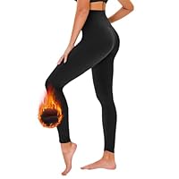 TNNZEET Legging Polaire Femme, Legging Thermique Femme Taille Haute Chaud et Confortable pour Automne-Hiver(Noir,S-M)