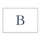 Caspari Navy Embossed Initials...