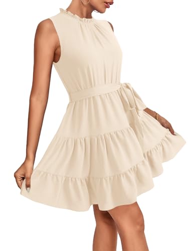 Image of Umenlele Women's Ruffle Casual Mini Dress