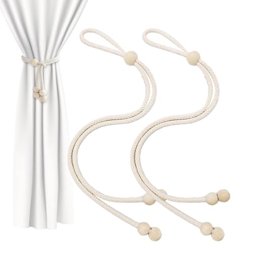 Borlas para ventana, alzapaños de borlas de ventana, 2 elegantes alzapaños de ventana, alzapaños de ventana flexibles de moda, elegantes clips bohemios para decoración del hogar