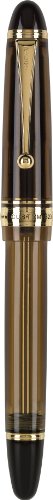 Image of Pilot Custom 823 Fountain Pen, Amber Barrel, Blue Ink, Broad Nib (60563)