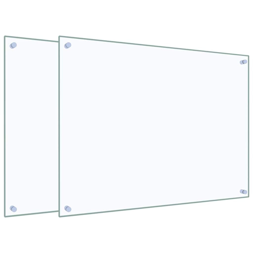 Generisch Küchenrückwände 2 STK. Transparent 80x60 cm Hartglas,Heim & Garten,Küche & Esszimmer,Küchenhelfer & -utensilien-3315794
