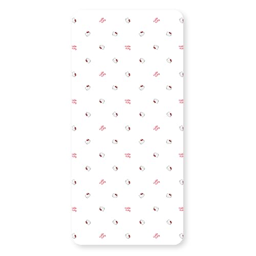Hello Kitty Drap-Housse Officiel pour lit Simple | Motif soirée Pyjama | avec Hello Kitty | Conçu pour lit Simple | Polyester Doux avec Bord élastique |...
