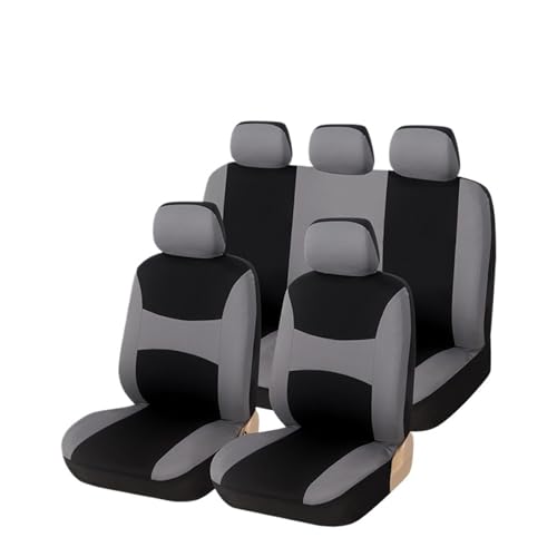 Housses de siège voiture universelles gris complet pour Kia et autos 5 places