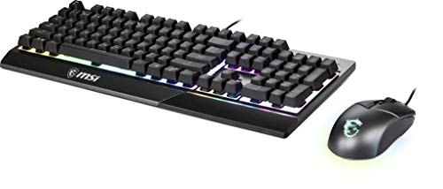 MSI Vigor GK30 FR Combo - Pack Clavier AZERTY et Souris Clutch GM11, Gaming Pleine Taille Filaire, RGB Mystic Light