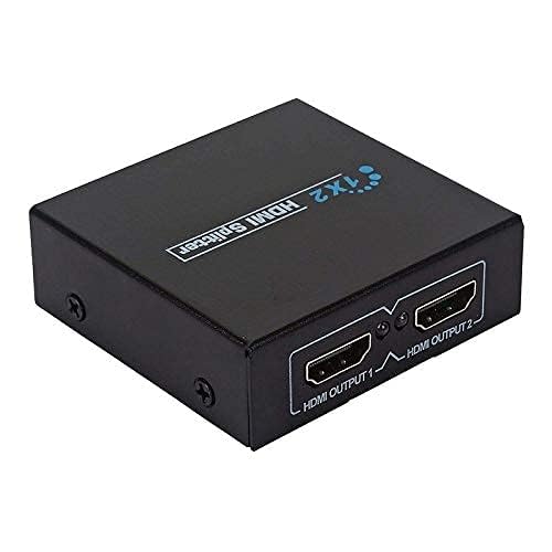 Image of 1x2 HDMI Splitter 2 Ports, HDMI Splitter 1 in 2 Out, Supports 3D 4K x 2K @30HZ Full HD 1080P, Support for TVs or Multi Monitor Adapter at Same Time.