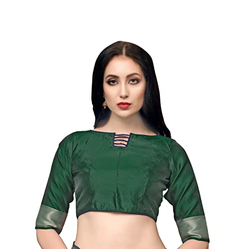 Image of COTTON SHOPY Women kanchipuram Silk Blend saree with blouse piece