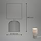 BRILONER - Tischlampe mit Stoffschirm, Kabelschalter, Keramikfuß, Lampe, Nachttischlampe, Tischleuchte, Dekolampe Flur, Bürolampe, Leselampe, Wohnzimmer, Schlafzimmer, 15x28 cm (DxH), Grau