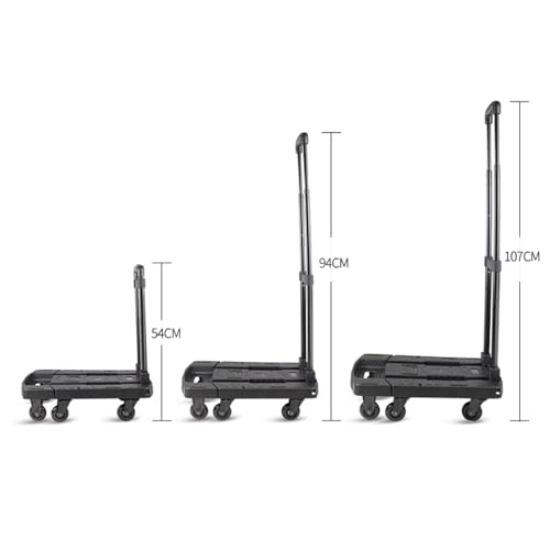 Carretilla plegable portátil con altura ajustable y base retráctil miniatura 3