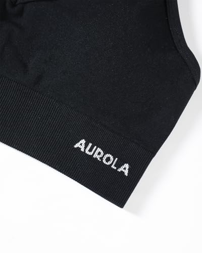 AUROLA Serpent Seamless Sports Bras for Women,Backless Padded Strappy Workout Gym Yoga Crop Tops3