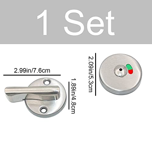 Indicator Door Lock Stainless Steel Vacant Engaged Privacy Indicator Lock Toilet Door Indicator Lock for Public Toilets and Public Bathrooms - Image 2