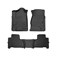 Husky Liners Weatherbeater Serie | Bodeneinlagen für Vorder- und 2. Sitz – Schwarz | 99201 | passend für Chevrolet Tahoe/GMC Yukon 2015–2020 3 Stück