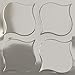 Ekena Millwork 19 5/8"W x 19 5/8"H Clover EnduraWall Decorative 3D Wall Panel, Bright Chrome (Covers 2.67 Sq. Ft.