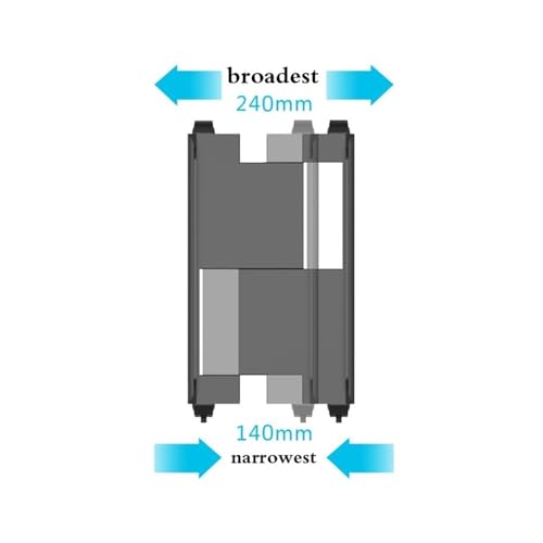 Soporte para Torre de PC de Escritorio con Ruedas Ajustables con Freno, Negro/Blanco miniatura 7