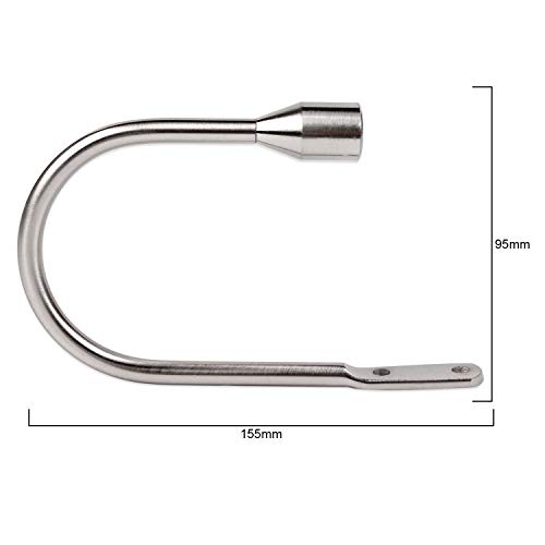 EGOERA Curtain Holdbacks, Curtain Drapery Holdbacks Tieback, Curtain U Metal Hooks Holder, 1 Pair Silver - Image 4