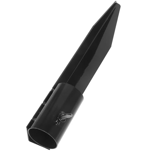 TOYZFRIENDY Estaca de Metal para Luces Navideñas Exteriores, Acero Inoxidable Resistente, 28.5 Cm Negro, Soporte Estable para Jardín y Césped, Accesorios para Iluminación Color Aleatorio