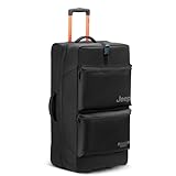 Jeep JS006B Two Wheel Rolling Travel Duffle Bag, Black, 31 Inch