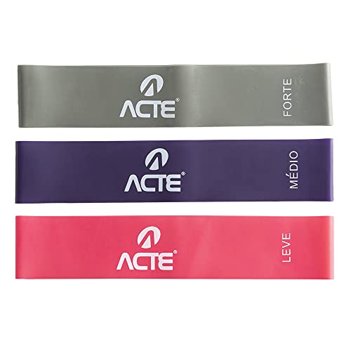 Acte, Kit com 3 Faixas Elásticas Mini Band T71 Com Intensidades L...