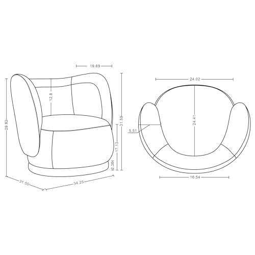 Sillón Plegable Lino Crema miniatura 4