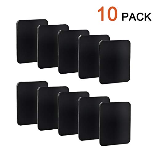 Universal non-slip mats, Sticky Anti-Slip Gel Pads, Stick to Glass, Mirrors, Whiteboards, Metal, Car, Kitchen Cabinets and many more. To stick Anything, Anywhere. [Black 10 PACK]