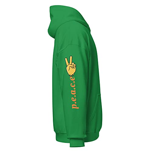 Sweat à capuche confort pour week-end décontracté en vert irlandais taille L