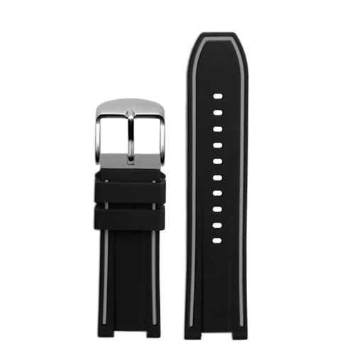 Bracelet montre de luxe en silicone 26 mm gris finition SK