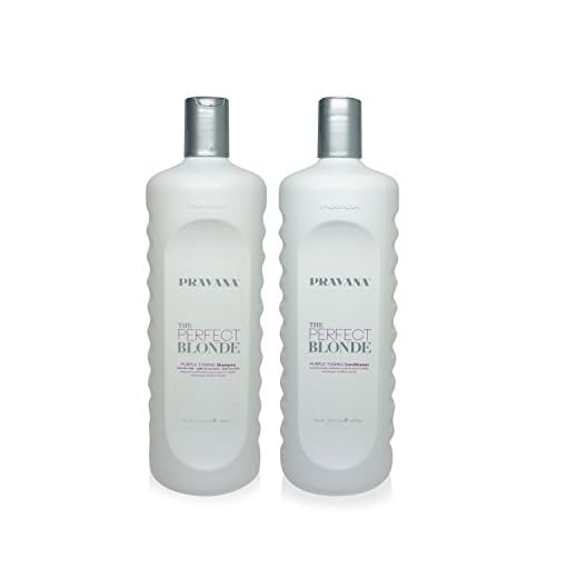 Pravana Perfect Blonde Purple Toning Shampoo & Conditioner Liter + Pumps