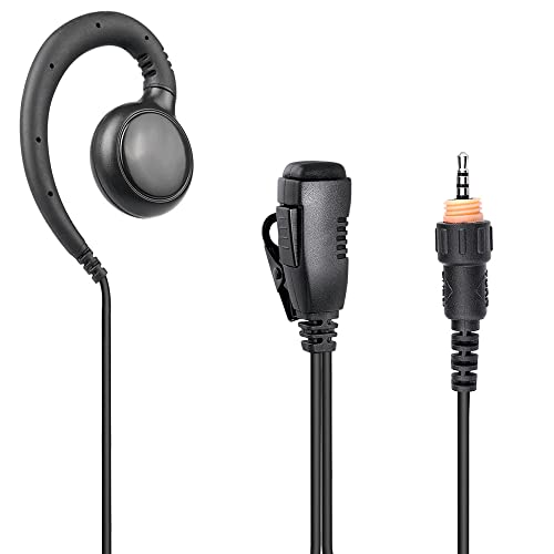 BANDARICOMM Radio Earpiece, 1-Pin C Shape Walkie Talkie Earpiece with PTT Mic Compatible with Motorola CLP1010, CLP1040, CLP1060 Two Way Radios Headphone Headset