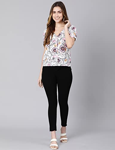 Image of oxolloxo Dreamy Colors Digital Floral Print Women top