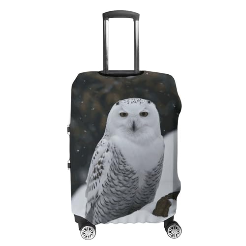 Carry on Luggage Cover Snow Owl Suitcase Covers for Luggages Tsa Approved Travel Luggage Sleeve Protector Elastic Suitcase Protector Anti-Scratch Washable Fits 19-30 Inch Case -XL4