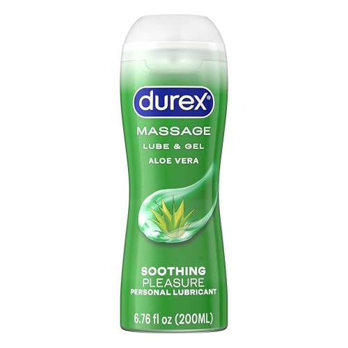 Durex Massage & Play 2 in 1 Lubricant, 6.76 oz., Soothing Touch with Aloe Vera