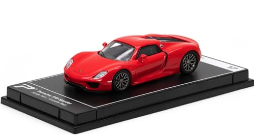 PosterCars - 1:64 Scale Porsche 918 Spyder Guards Red Hypercar League Collection No.17