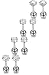 ORAZIO 8Pcs 18G Stainless Steel Stud Earrings Piercing Barbell Studs Cartilage Helix Ear Piercing CZ Inlaid