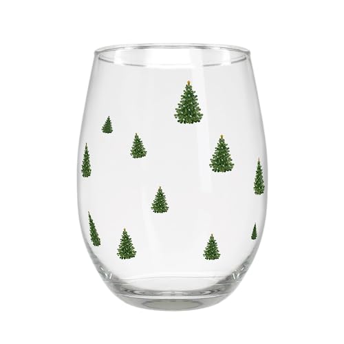 Verres à vin sans pied design sapin de Noël de qualité supérieure x8 - 7