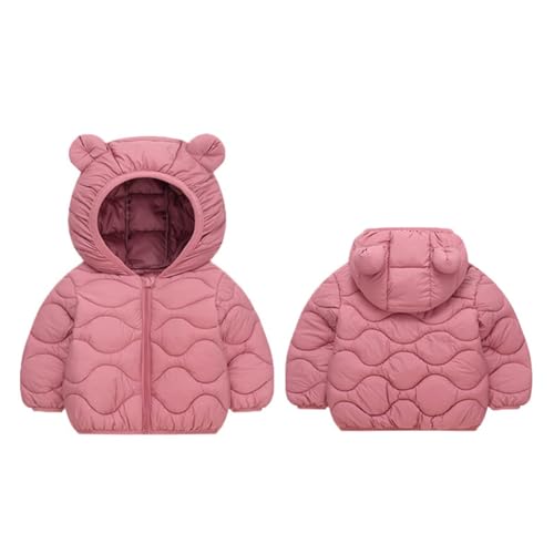 Girls Winter Coat Fall Lightweight Bear Hooded Toddler Puffer Jacket Cute Thermal Long Sleeve Kids Zip Up Jackets3