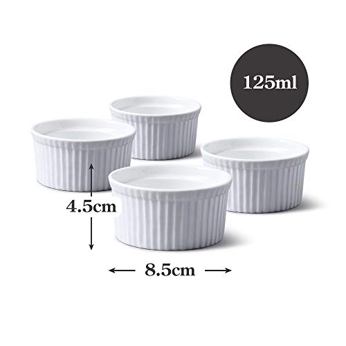 WM Bartleet & Sons 1750 TSET40 Set of 4 Traditional Porcelain Ramekins 8.5cm Diameter– White (Pack of 2) - Image 6