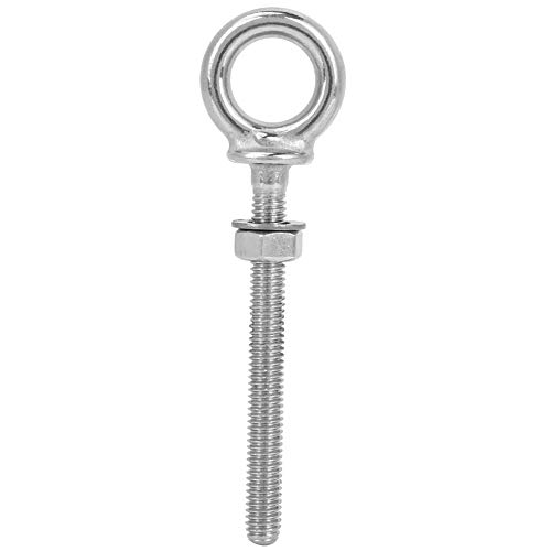 316 Stainless Steel Heavy Duty Lifting Long Eye Bolt Screw Loop Hole Cable Rope M8 Long Eye Bolt Stainless Steel (ZWS6705-6)