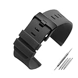 [売店] シリコーンゴム樹脂時計ストラップ 24 ミリメートルスポーツブラックグレーイエロー時計バンドスントに適合スパルタントラバースアルファに適合ウッドランドに適合(B Gray-B pin)