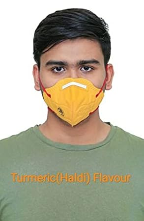 Organic Eco ayurvedic turmeric Flavour Protective Face Mask | Reusable | Washable (Turmeric) | packof 5 |
