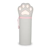 Legami - Kawaii Étui École 2 en 1 en Silicone Souple, Thème Kitty Paw, Porte-stylos de ...