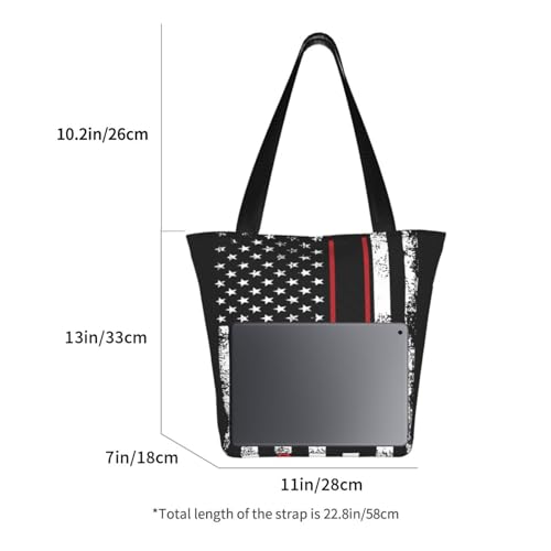 Excavator American Flag Bags Shoulder Tote Bag Large Handbags for Women Suitable for Travel 13 Inches4