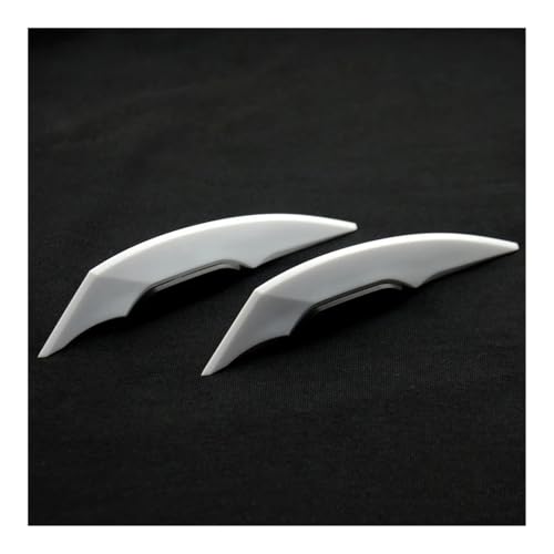 2 Pièces Universel Pour Moto Scooter Moto Aileron Aile Aile Côté Aile Accessoires Aile Spoiler Moto(WHITE)