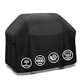 55 inch Grill Cover for Outdoor Grill,600D Heavy Duty BBQ Covers for Outside,Waterproof Anti-UV Fade Resistant Barbecue Gas Cover with Adjustable Straps for Weber,Genesis,Charbroil, etc.