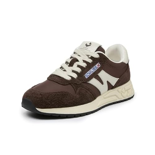 somiliss Women's Fashion Sneakers - Classic Casual Comfortable Walking Shoes - Lace Up Non-Slip Suede Fabric Upper - Retro Tennis Shoes for Women 10 Dark Brown Suede