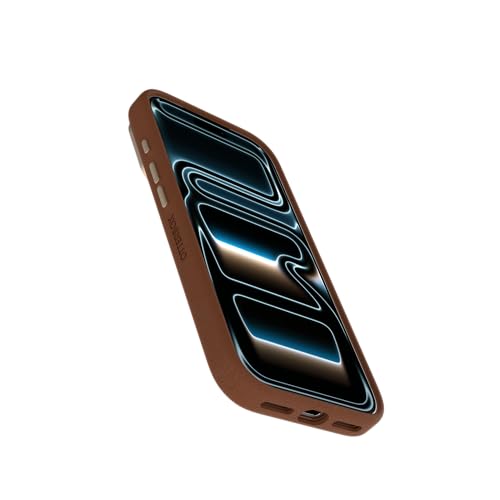 Image of OtterBox iPhone 17 Pro Symmetry Series Cactus Leather Case - Desert Saddle - Brown - Slim, Premium Protective iPhone Case