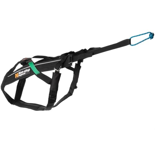 Non-Stop Zuggeschirr FREEMOTION Harness Brustgeschirr schwarz für Hunde Größe 5